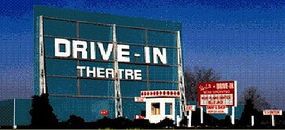 Blair-Line-Signs Drive-In Theatre Kit HO Scale Model Railroad Building #168 Blair-Line-Signs Drive-In Theatre Kit HO Scale Model Railroad Building #168
