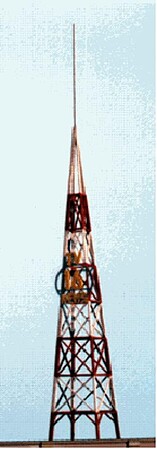 Blair-Line-Signs Television Broadcast Tower Kit (12 inch) HO Scale Model Railroad Trackside Accessory #2516