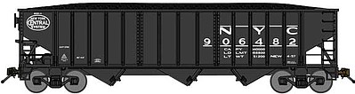 Bluford 70-Ton 3-Bay 14-Panel Hopper w/Load 2-Pack - Ready to Run New York Central (black, System Logo) - N-Scale