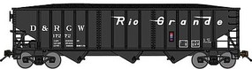 Bluford 70-Ton 3-Bay 14-Panel Hopper w/Load 2-Pack Ready to Run Denver & Rio Grande Western (Post 1974, black, Flying Grande) N-Scale Bluford 70-Ton 3-Bay 14-Panel Hopper w/Load 2-Pack Ready to Run Denver & Rio Grande Western (Post 1974, black, Flying Grande) N-Scale