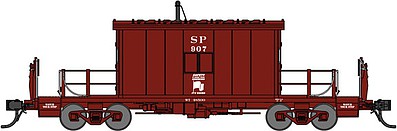 Bluford Short-Roof Transfer Caboose - Ready to Run Southern Pacific #907 (Boxcar Red, Safety Is More Than KnowingÉ Slogan) - N-Scale
