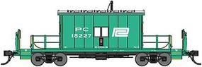 Bluford Steel Transfer Caboose w/Short Roof Ready to Run Penn Central 18333 (Jade Green, white, Logo) N-Scale Bluford Steel Transfer Caboose w/Short Roof Ready to Run Penn Central 18333 (Jade Green, white, Logo) N-Scale