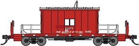 Bluford Steel Transfer Caboose w/Short Roof Ready to Run Burlington Northern 11471 (ex-GN, red, silver) N-Scale Bluford Steel Transfer Caboose w/Short Roof Ready to Run Burlington Northern 11471 (ex-GN, red, silver) N-Scale