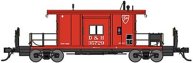 Bluford Short Body Bay Window Caboose - Ready to Run Delaware & Hudson 35729 (red)