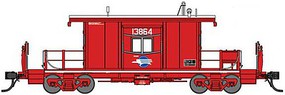 Bluford Short Body Bay Window Caboose Ready to Run Missouri Pacific 13087 (red, white, Screaming Eagle Logo)