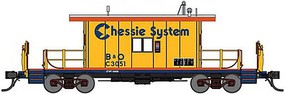 Bluford Steel Transfer Caboose w/Long Roof Ready to Run Chessie System B&amp;O C3051 (yellow, silver, blue, orange)