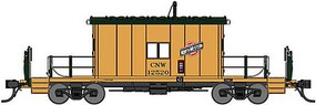 Bluford Steel Transfer Caboose w/Short Roof Ready to Run Chicago & North Western 12529 (yellow, green)