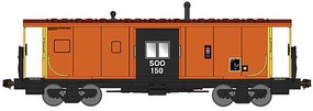 Bluford International Car Bay Window Caboose Phase 4 SOO #157 N Scale Model Train Freight Car #44270
