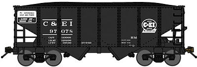 Bluford USRA 306 2-Bay Hopper Chicago & Eastern Illinois N Scale Model Train Freight Car #60203