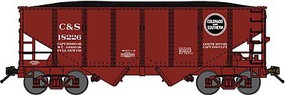 Bluford USRA 30'6'' 2-Bay Hopper with Load 3-Pack Ready to Run Colorado & Southern (Boxcar Red, black) N-Scale Bluford USRA 30'6'' 2-Bay Hopper with Load 3-Pack Ready to Run Colorado & Southern (Boxcar Red, black) N-Scale