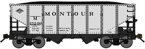 Bluford USRA 30'6'' 2-Bay Hopper with Load Ready to Run Montour (silver, black) N-Scale Bluford USRA 30'6'' 2-Bay Hopper with Load Ready to Run Montour (silver, black) N-Scale