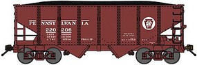 Bluford USRA 30'6'' 2-Bay Hopper with Load Ready to Run Pennsylvania Railroad (Tuscan, Circle Keystone) N-Scale Bluford USRA 30'6'' 2-Bay Hopper with Load Ready to Run Pennsylvania Railroad (Tuscan, Circle Keystone) N-Scale