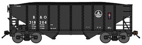Bluford 8-Panel 2-Bay Open Hopper w/Load 3-Pack Ready to Run Baltimore & Ohio (1960s black, Capitol Dome Logo) N-Scale Bluford 8-Panel 2-Bay Open Hopper w/Load 3-Pack Ready to Run Baltimore & Ohio (1960s black, Capitol Dome Logo) N-Scale