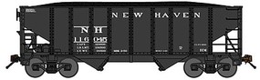 Bluford 8-Panel 2-Bay Open Hopper w/Load Ready to Run New Haven (black) N-Scale