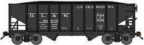 Bluford 8-Panel 2-Bay Open Hopper w/Load 3-Pack Ready to Run Delaware Lackawanna & Western (black, Road of Anthracite Logo) N-Scale Bluford 8-Panel 2-Bay Open Hopper w/Load 3-Pack Ready to Run Delaware Lackawanna & Western (black, Road of Anthracite Logo) N-Scale