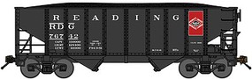 Bluford 8-Panel 2-Bay Open Hopper w/Load Ready to Run Reading (black, red, Anthracite Carrier Logo) N-Scale Bluford 8-Panel 2-Bay Open Hopper w/Load Ready to Run Reading (black, red, Anthracite Carrier Logo) N-Scale