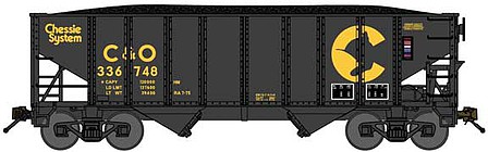 Bluford 8-Panel 2-Bay Open Hopper Chessie C&O #336201 N Scale Model Train Freight Car #65331