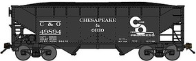 Bluford 2-Bay Offset-Side Hopper w/Load 2-Pack Ready to Run Chesapeake & Ohio (Post-1948, black, Progress Logo, Spelled-Out Roadname) N-Scale Bluford 2-Bay Offset-Side Hopper w/Load 2-Pack Ready to Run Chesapeake & Ohio (Post-1948, black, Progress Logo, Spelled-Out Roadname) N-Scale