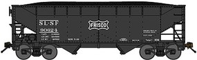 Bluford 2-Bay Offset-Side Hopper w/Load 3-Pack Ready to Run St. Louis-San Francisco (1948, black, Frisco Coonskin Logo) N-Scale Bluford 2-Bay Offset-Side Hopper w/Load 3-Pack Ready to Run St. Louis-San Francisco (1948, black, Frisco Coonskin Logo) N-Scale