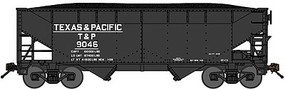 Bluford 2-Bay Offset-Side Hopper w/Load 2-Pack Ready to Run Texas & Pacific (black) N-Scale Bluford 2-Bay Offset-Side Hopper w/Load 2-Pack Ready to Run Texas & Pacific (black) N-Scale