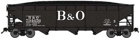 Bluford 70-Ton Offset-Side 3-Bay Hopper w/Load Ready to Run Baltimore & Ohio #735815 (black, Billboard B&O) N-Scale