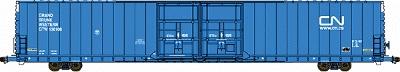 Bluford Canadian National Double Door Boxcar, Assembled Grand Trunk Western (blue, Web Site Logo) - N-Scale