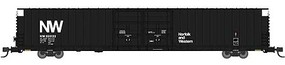 Bluford 86 Double Door Auto Parts Boxcars N&W black #355133 N Scale Model Train Freight Car #86660
