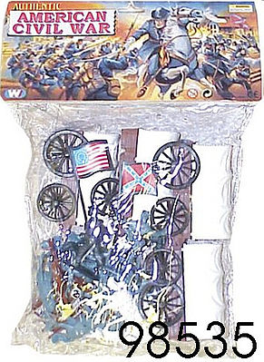 BMCTOY Civil War Wagon and Soldiers Bag Toy Soldiers #98535
