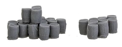 Bar-Mills Assorted Wooden Kegs 2 Large Groups N Scale Model Railroad Building Accessory #1003