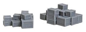 Bar-Mills Assorted Crate Stacks Unpainted 2 Large Groups N Scale Model Railroad Building Accessory #1004