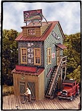 Bar-Mills Chalky Whites Pool Hall Kit HO Scale Model Railroad Building #1140