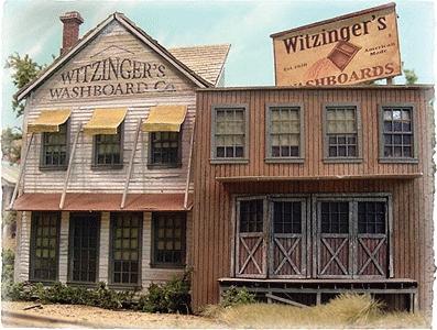 Bar Mills Witzinger's Washboard Co. (False Front Structure Kit) -- HO 