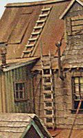 Bar-Mills Wood Ladders Kit 1-Story Tall pkg(4) HO Scale Model Railroad Building Accessory #2016 Bar-Mills Wood Ladders Kit 1-Story Tall pkg(4) HO Scale Model Railroad Building Accessory #2016