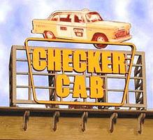 Bar-Mills Laser-Cut Wood ''Builts'' Billboard Assembled Large, For HO & O Checker Cab Bar-Mills Laser-Cut Wood ''Builts'' Billboard Assembled Large, For HO & O Checker Cab