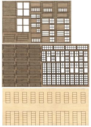 laser cut model railroad buildings