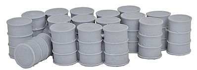 Bar-Mills 55-Gallon Drums w/Closed Tops - Unpainted O Scale Model Railroad Building Accessory #4017