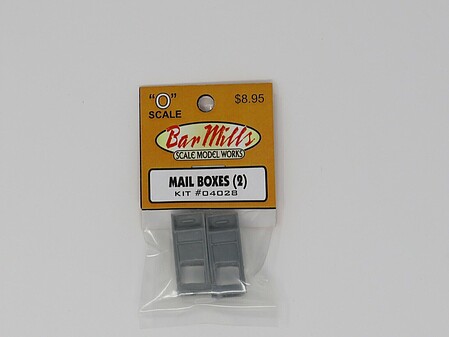 Bar-Mills Mail Boxes 2 pack O Scale Model Railroad Building Accessory #4028