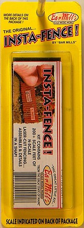 Bar-Mills Insta-Fence - Kit - Approx 160 Scale Feet HO Scale Model Railroad Building Accessory #42