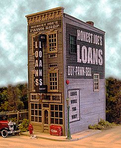 Bar-Mills Honest Joes Pawn & Loan - Kit HO Scale Model Railroad Store #442