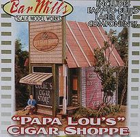 Papa Lous Cigar Shoppe - Kit HO Scale Model Railroad Building #492
