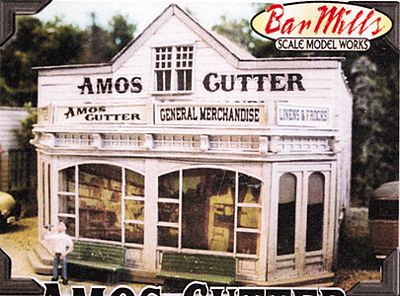 Bar-Mills Amos Cutter General Merchandise - Kit O Scale Model Railroad Building #504