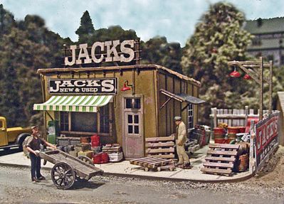 Bar-Mills Jacks Backyard - Laser-Cut Wood Kit HO Scale Model Railroad Building #542