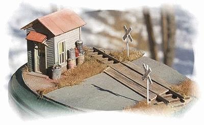 Bar-Mills Twin Crossing Shacks (2) HO Scale Model Railroad Building #792