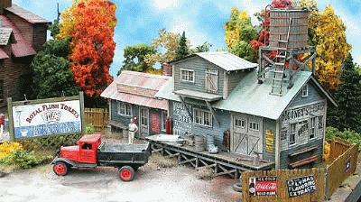 Bar-Mills Mooneys Plumbing Emporium - Laser-Cut Wood Kit N Scale Model Railroad Building #821