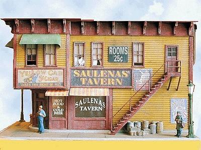 Bar-Mills Saulenas Tavern - Laser-Cut Wood Kit N Scale Model Railroad Building #931