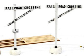 Banta Old Style Crossbucks (10) HO Scale Model Railroad Trackside Accessory #2032