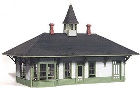 Banta Strong Depot HO Scale Model Railroad Building Kit #2105