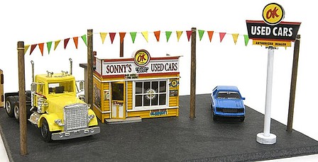 Banta Sonnys OK Used Cars HO Scale Model Railroad Building Kit #2122
