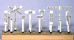 Banta Right Of Way Signs (62) O Scale Model Railroad Trackside Accessory #6030