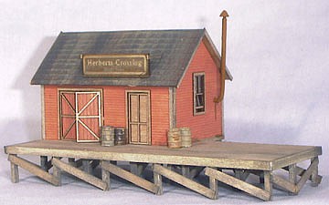 Banta Herberts Crossing Freight House O Scale Model Railroad Building Kit #6082